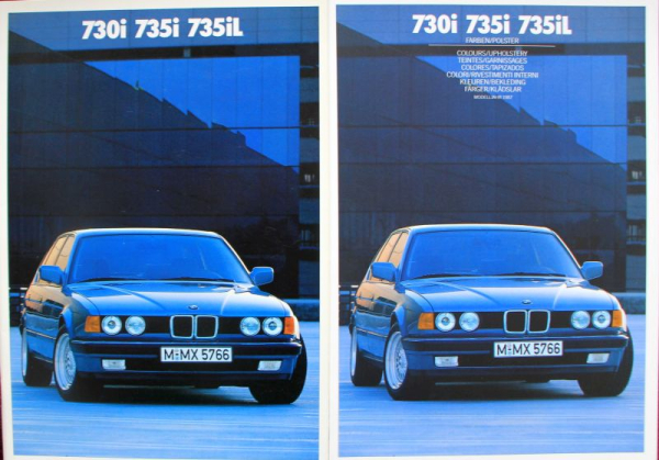 BMW 635 CSi Modellprogramm 1987 Automobilprospekt (10222)